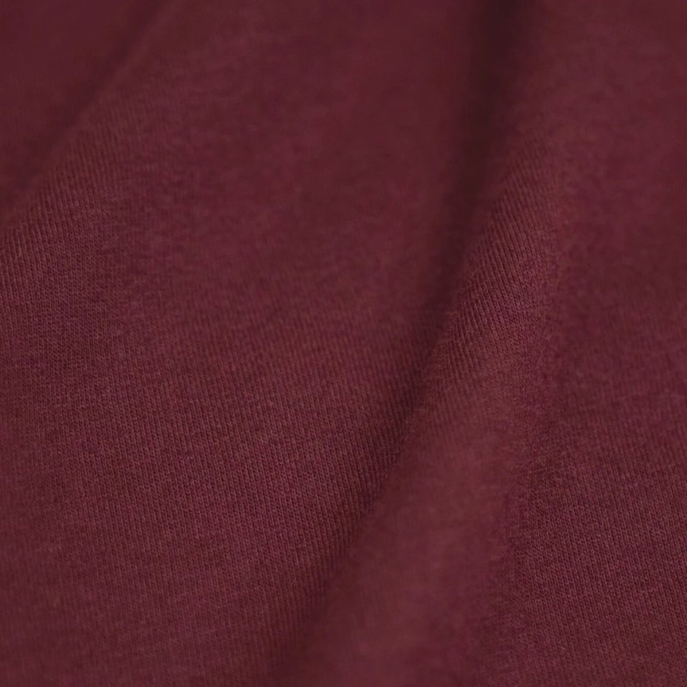 FRESH CLEAN TEES MEN'S SHORT SLEEVE V NECK COLOR: GARNET - Picture 4 of 6